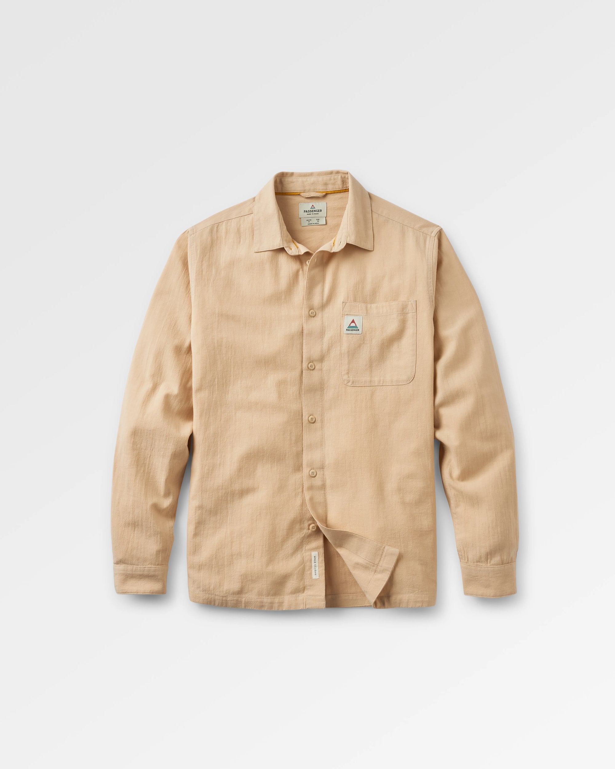 Arica Textured Organic Cotton Shirt - Stone