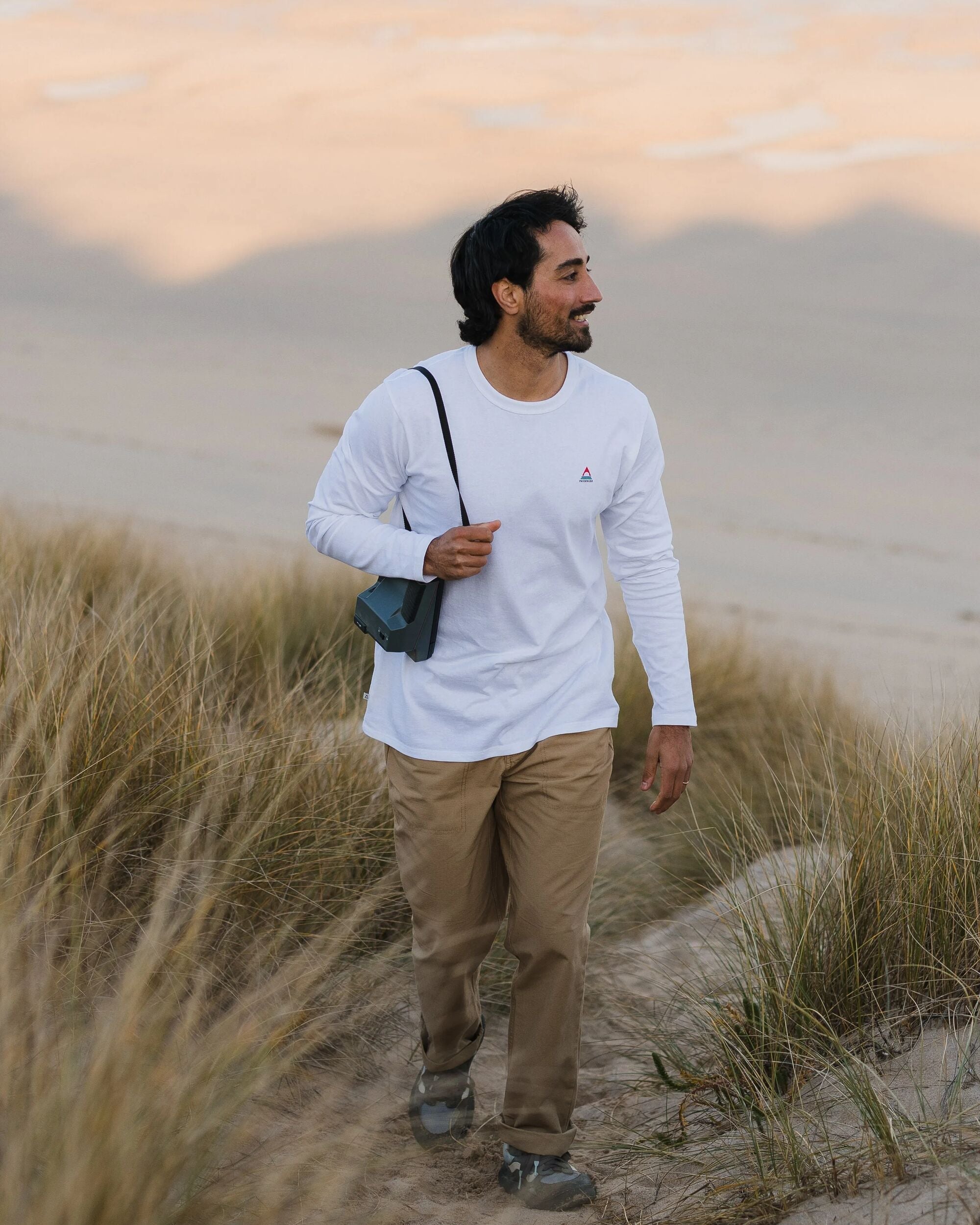 Classic Logo Recycled Cotton LS T-Shirt - White