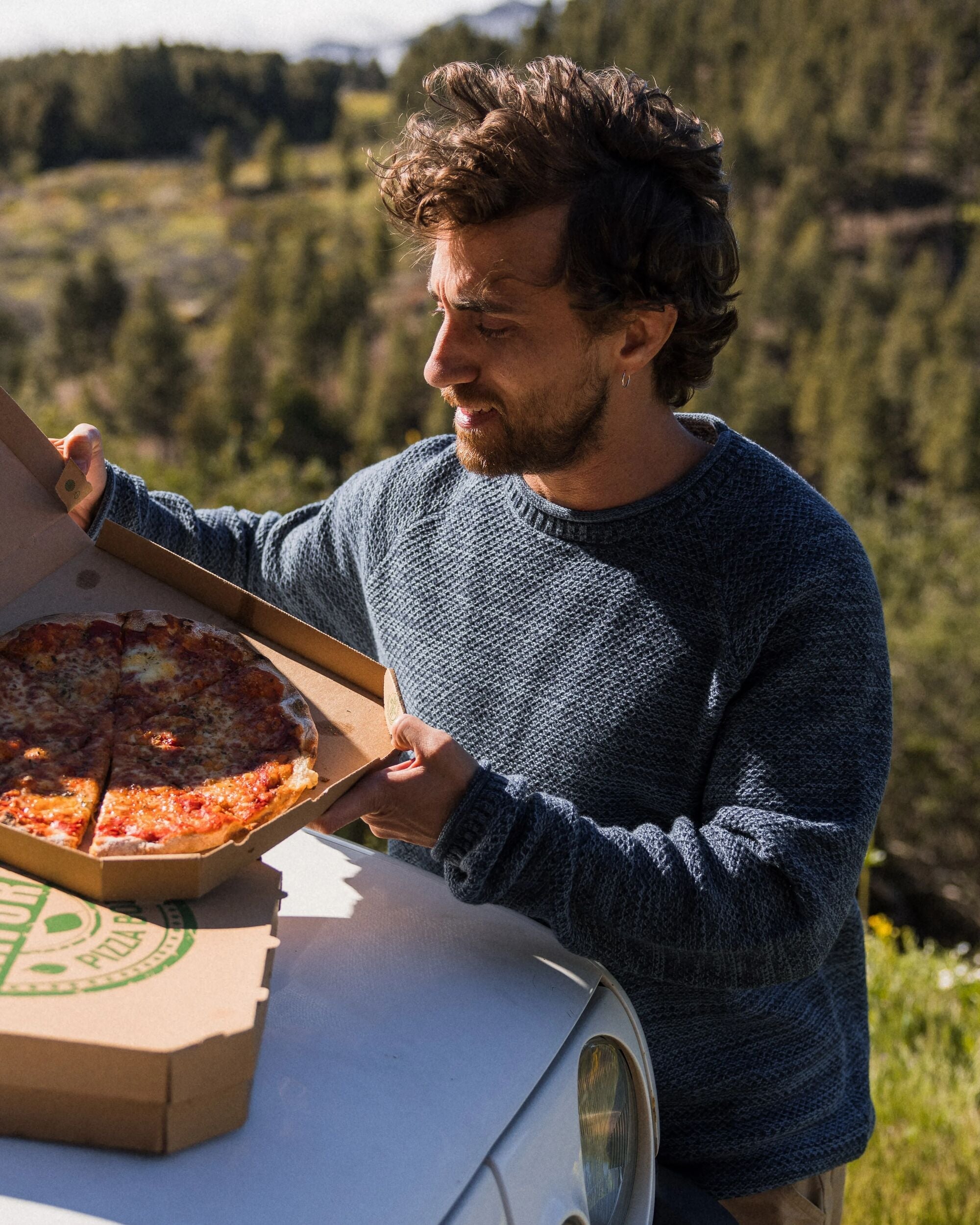 Shore Organic Cotton Knit Jumper - Rich Navy